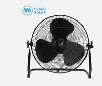 FABRILAMP Ventilador MOTOR DC Indistrial Solar Ciclon 20w Negro 5velocidades 3asp.negras C/puerto Usb Orientable 43x46x40cm panel solar BATERIA DE LITIO y funcionar 9H  con CABLE DE 4,20 METROS  Equipado con PUERTO USB CALIDAD TOP DE CONFIANZA - details 1