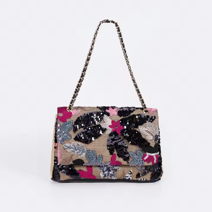 Bolso de paja Tejida de Nicho, Bolso de gran capacidad de alta gama - 1