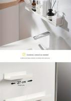 Organizador De Maquillaje Para Baño Ecológico Adhesivo Sin Perforar Estante De Ducha Montaje En Pared Plástico Largo - details 4
