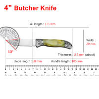 Cuchillo De Afeitar Profesional En Acero Inoxidable Con Mango Plegable Cuchillo De Carne Y Fruta Para Corte De Pescado Y Carne En La Cocina - details 1