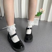 5 Pares De Calcetines Lolita Con Lazo Y Encaje Estilo Japonesa College Princesa Dulce JK Streetwear Calcetines De Algodón Delgados Para Mujer Talla Media - details 1