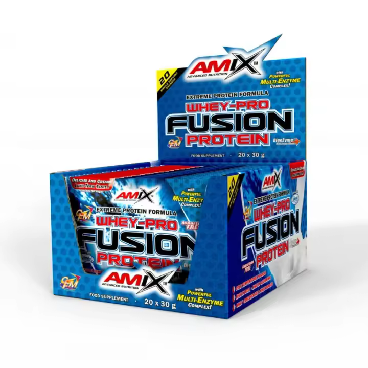 Whey Pro Fusion Caja 20x30gr - Amix - 1