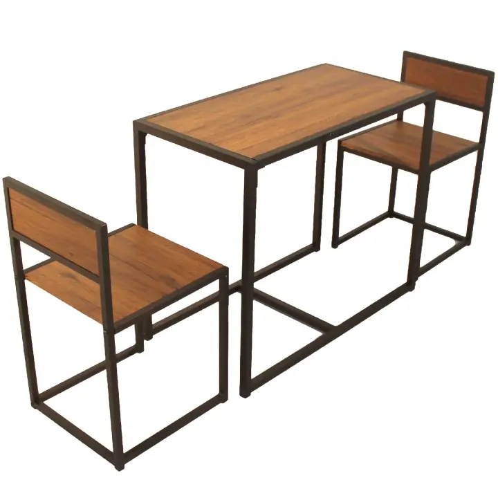 Juego de mesa BAR y 2 sillas Walnut Brown Mod. SIENA Compact Ahorrar espacio - 1