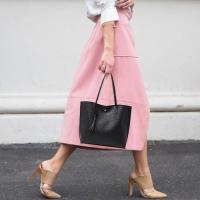 Bolso de mano para mujer, bolso de mano negro para mujer, bolsos para mujer de cuero suave, gran capacidad, impermeable - details 4