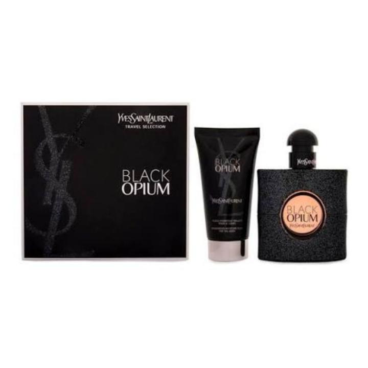 Yves Saint Laurent - Black Opium Set de regalo mujer Eau de Parfum 50 Ml. + Loción Corporal 50 Ml. | Estuche regalo… — oferta en Miravia