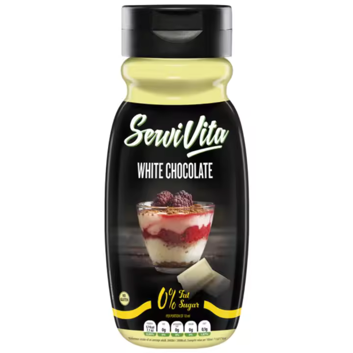 Salsa Zero Sabor Chocolate Blanco  Pack 2 unidades  320ml  0% Azúcares añadidos  Para postres  17 kcal por cada 100 m  SERVIVITA - 1