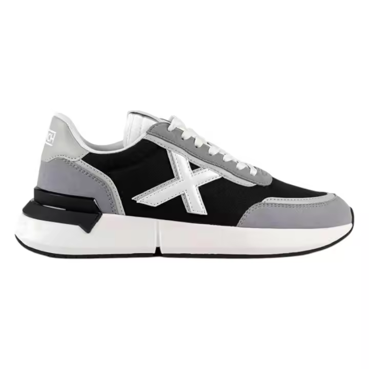 Zapatillas Munich Versus 97 Negro Blancas Gris 4173097 Casual Hombre - 1