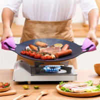 Placa De Hierro Para Barbacoa BBQ Multi-Griddle Pan De Asado Coreano Yakiniku Portátil Para Exteriores Uso En Cocina Y Hornear - details 6