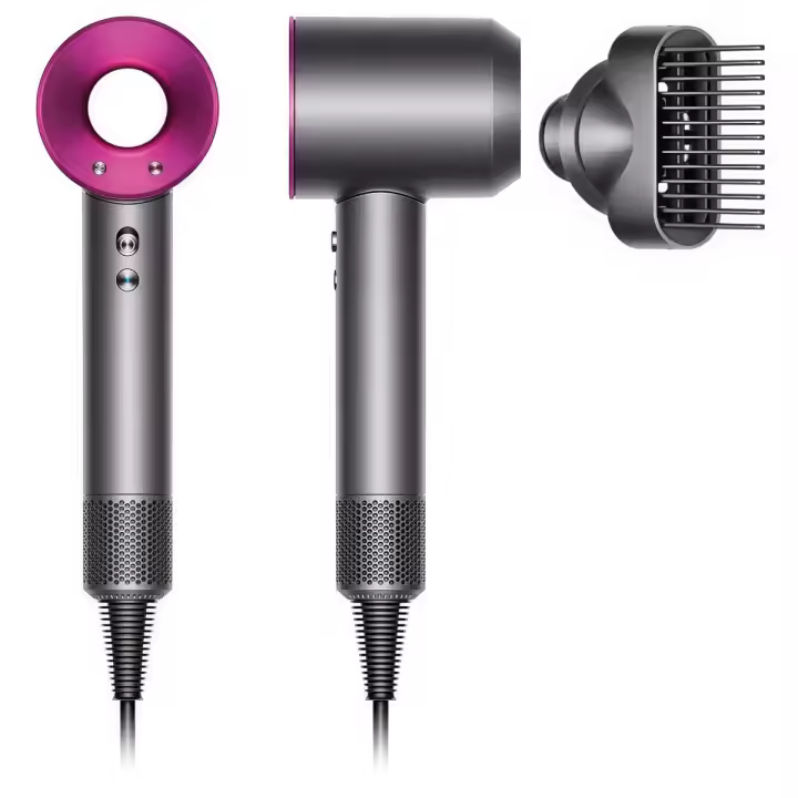 Secador de Pelo  Supersonic HD07 Níquel/Fucsia Viene con 5 accesorios Cuidado del cabello de secado rápido - 1