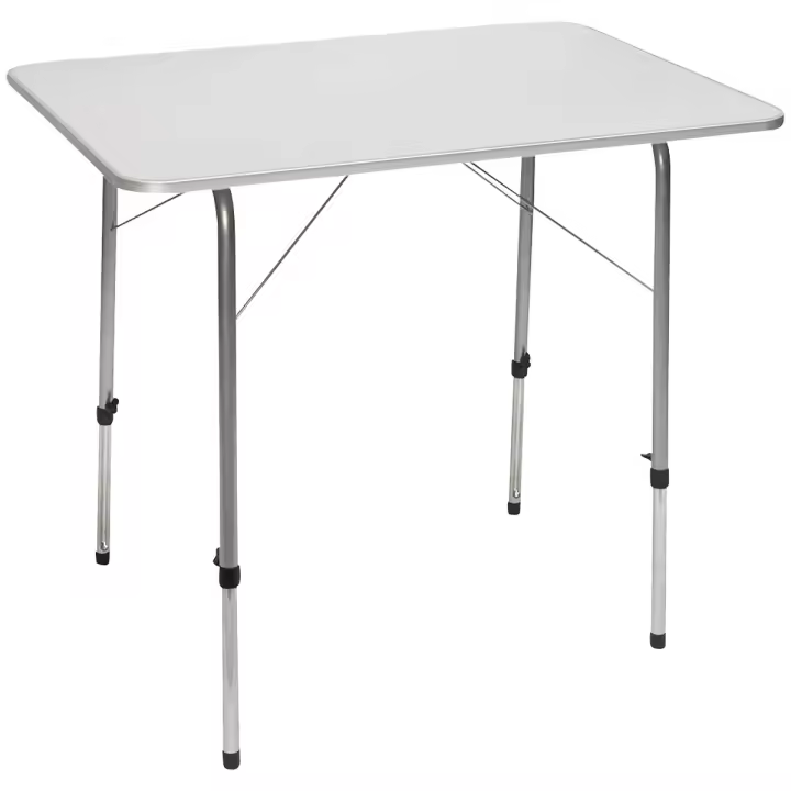 Bo-Camp - Mesa de camping - Altura regulable - 80x60 cm - 1