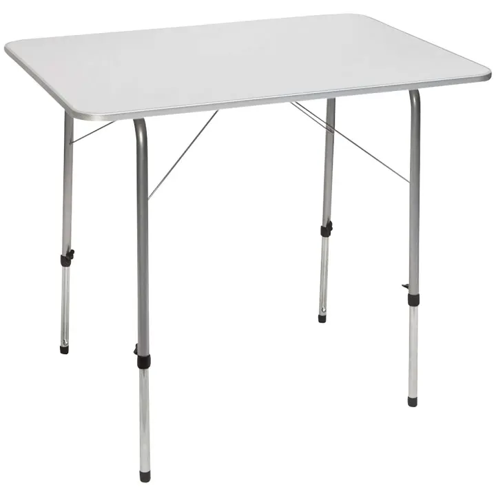 Bo-Camp - Mesa de camping - Altura regulable - 80x60 cm - 1
