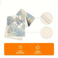 1pc Telar De Mesa Largo De Oceano Tropical Para Fiestas Familiares Bodas Y Outdoor Interior Decoración De Mesa Con Estampado De Agua Marina - details 12