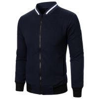 Sudadera Casual Para Hombre Con Cierre De Cremallera Y Collarín De Stand Waffle Para Otoño E Invierno Material Poliéster - details 26