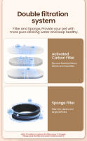 ROJECO Fuente De Agua Para Gatos Y Perros De Acero Inoxidable 3.2L Dispensador Automático Para Mascotas Accesorios Silencioso Y Con Filtro - details 6