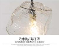 Lámpara Colgante Nórdica Sencilla Creativa Con Piedra Y Vidrio En Forma De Hielo Para Escalera Comedor Dormitorio Bar Moderno - details 20