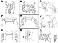 ISE Carpa de Jardín de 3x3m Plegable