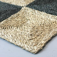 ORION91 Alfombra Ajedrez Interior y Exterior FIBRA NATURAL 180 x 120 cm - SpazioLuzio - details 2