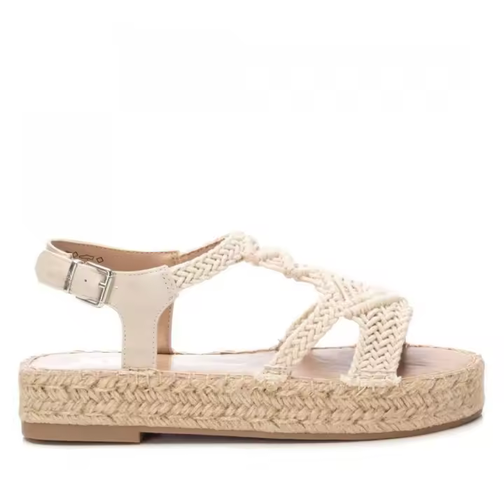 XTI 142840 05 Sandalias plataforma mujer 32186 24V SANDALIA PLATAFORMA MACRAME HIELO - 1
