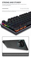 Teclado Mecánico De Juego Mini K620 RGB Con Retroiluminación Teclas Personalizables Y Hotswap USB Para PC Rosa Y Blanca - details 24