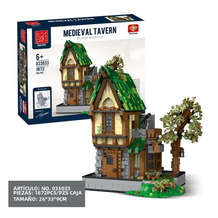 Bloques De Construcción De Tienda De Forjador Medieval Casa Mágica Taberna Set De Bloques De Calle Ciudad Adulto Decoración De Escritorio Juguete Para Niños Regalo - 1