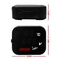 KOSO Medidor De Temperatura Y Voltaje Para Motocicleta Con Cargador USB 3 En 1 Pantalla LCD Digital Impermeable Para Teléfono Móvil - details 7