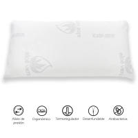 Almohada Viscoelástica Mercury Textil con Aloe Vera y Resistente a ácaros - Adaptación Personalizada - details 0