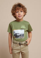Mayoral Pack 2 Camisetas Niño Manga Corta Estampado Safari Verde Oscuro + Amarilla - Algodón 100% - details 0