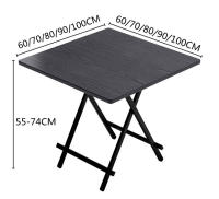 Mesa plegable sencilla CAMPING, mesa cuadrada plegable de madera, mesa de picnic práctica para exteriores, mesa de comedor pequeña para el hogar CAMPING， Mesa de comedor 60*60 70*70 80*80cm - details 5