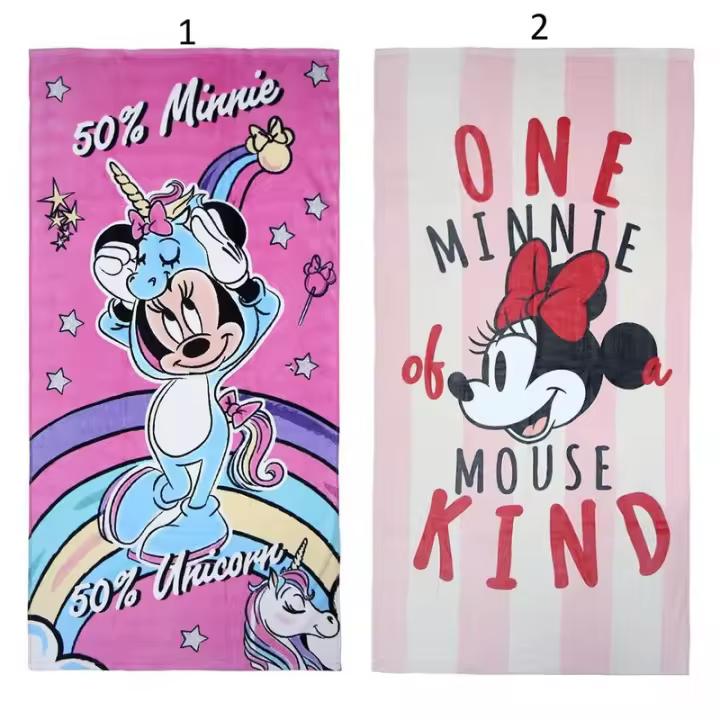Cerdá Toalla de Playa de Algodón Minnie Mouse 70 X 140 Cm - Suave y Absorbente - 1