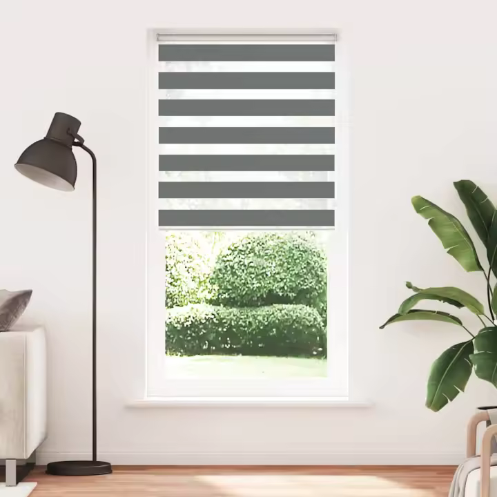 Estor cebra gris oscuro tejido ancho 100,9 cm poliéster - 1