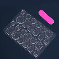 Set De Uñas Ovales 24pcs Con Archivo Y Gel De Jalea Incluido Kit De Uñas Postizas Fáciles De Usar Para Dibujar Y Decorar - details 7