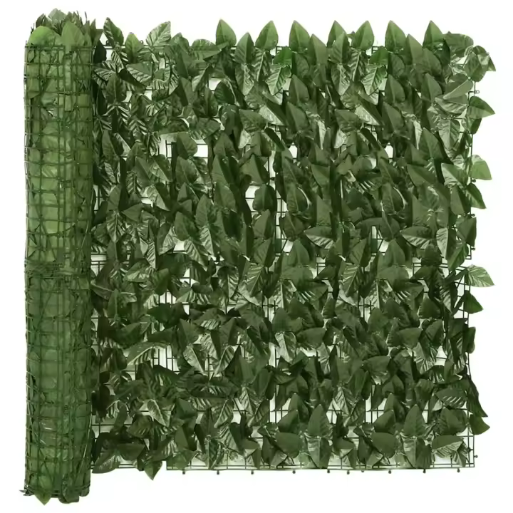 Toldo para balcón con hojas verde oscuro 500x75 cm - 1