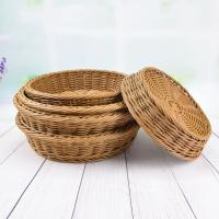 Cesta De Frutas Tejida a Mano De Imitación De Rattan Para Almacenamiento En Casa Y Cocina Tamaño round 20/25/30cm Caja De Almacenamiento Ecológica - details 5