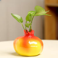 Vajilla De Cerámica Hecha a Mano En Forma De Fruta De Pomegranato Adornos Pequeños Para El Hogar Accesorios Divertidos Y Lindos - details 6