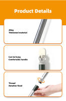 Limpia Ventanas Extensible 72-226CM Herramienta De Limpieza Doméstica Con Escobilla De Limpieza De Vidrio Y Raspador De Silicona Mango De Aluminio Para Baño Y Cocina - details 1