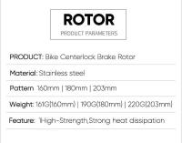 Rotador De Freno De Disco Para Bicicleta De Carretera Y Montaña 160mm 180mm 203mm Material De Acero Sistema De Freno Hidráulico Centerlock - details 1