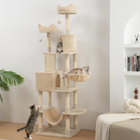 PawHut Árbol Rascador para Gatos Grande Altura 206 cm Árbol para Gatos Torre para Gatos con Plataformas Cuevas Bolas Colgantes y Hamacas - details 1