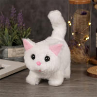 Juguete De Peluche Interactivo Kawaii Gato Simulación Con Cola Balanceante Y Sonido Regalo Para Niños Relleno De Poliéster PP Edad Recomendada 0-18 Años - details 7