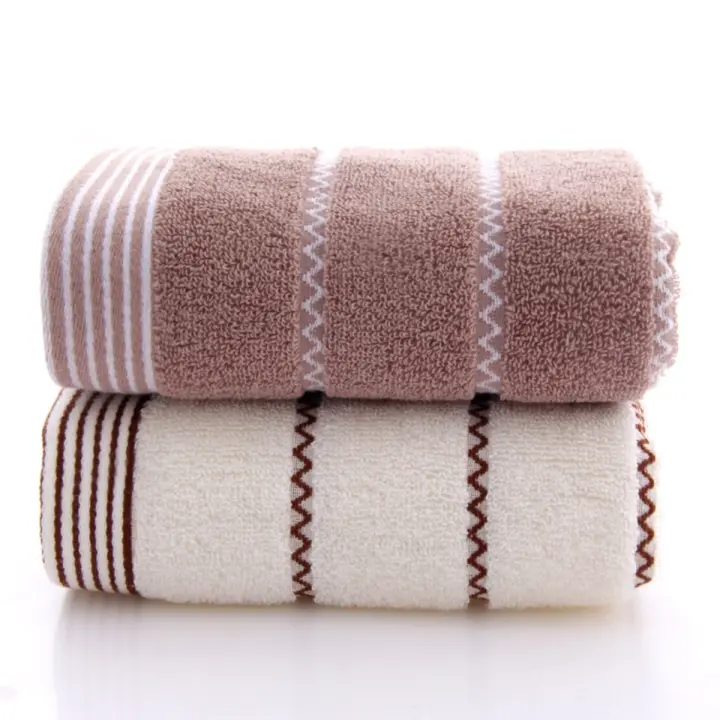 Engrosada toalla de algodón tejido liso, que se utiliza para lavarse la cara, bañarse, limpiarse el pelo, toalla de algodón absorbente suave cara, los hombres y las mujeres del hogar estudiantes de uso diario - 1