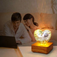 Luz Nocturna LED Proyección 3D De Ondas De Choque De Osos Con Colorido USB Decoración Atmosfera Ajustable Para Habitación Decorativo De Vidrio - details 22