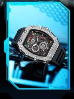Reloj De Cuarzo Para Hombre OFNS 7105 Creativo Hueco Con Luz Nocturna Y Calendario Resistente Al Choque Y Agua Bandeja De Silicona Estilo Casual - details 14