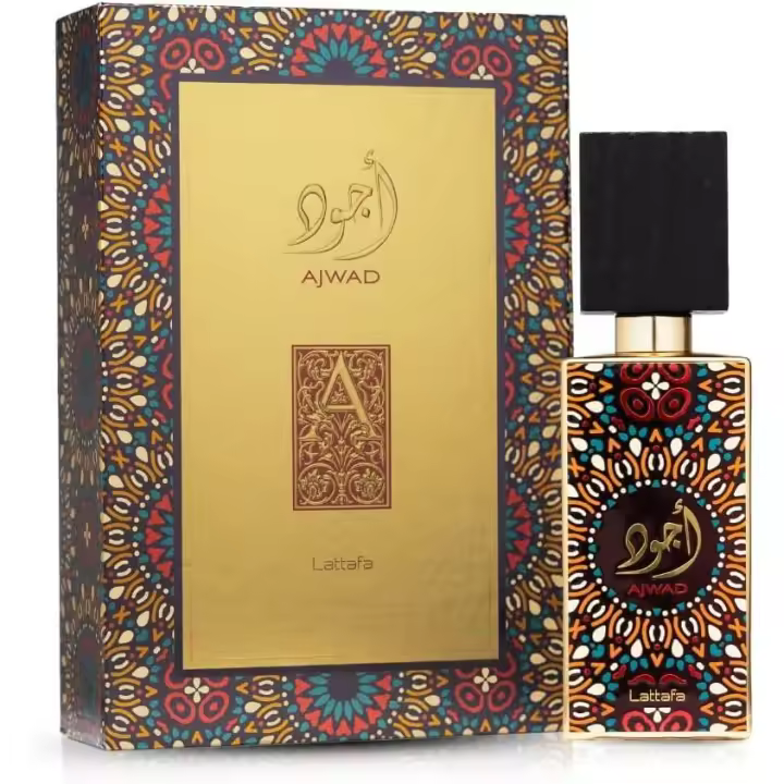 Lattafa Ajwad Eau de Parfum Perfume Unisex, Fragancia Oriental, con notas de Bergamota, Jazmín, Rosa, Canela, Cedro, Ámbar y Vainilla 60ml - 1