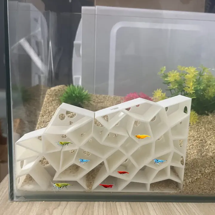 Cueva Para Acuario De Camarones Criadero Para Mascotas Acuáticas Juego Y Descanso Material Seguro Y Duradero - 1