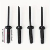 50pcs Tornillos De Ojo De Búho Trifolios En Negro Pintado En Aluminio Para Decoración Y Reparación Del Hogar DIY Tornillo Estrutural De Aleación De Aluminio - details 1