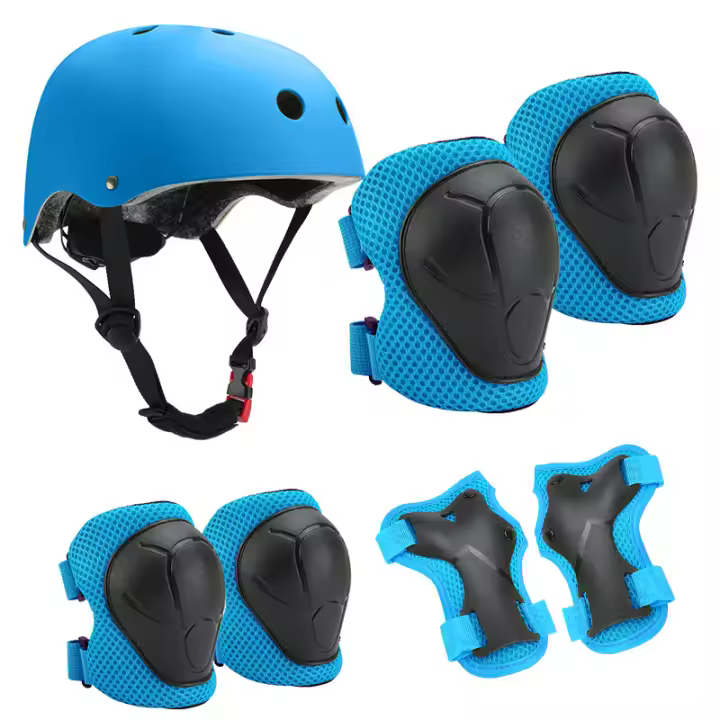 Juego de casco y protectores para niños de 3 A 10 años, de Bicicleta Cascos, Cascos de patineta para niños y niños, juego de rodilleras, coderas y muñequeras, para Cycling, sobre patinetas - 1