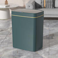 Basurero Automático Recargable 15/18L Con Sensor De Movimiento Silencioso Para Cocina Baño Dormitorio Ecológico De Plástico Rectangular - details 4