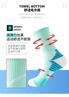 Calcetines De Deporte Para Hombres De Cuello Alto Con Borlas Engrosadas Antideslizantes Para Baloncesto Y Badminton - details 6