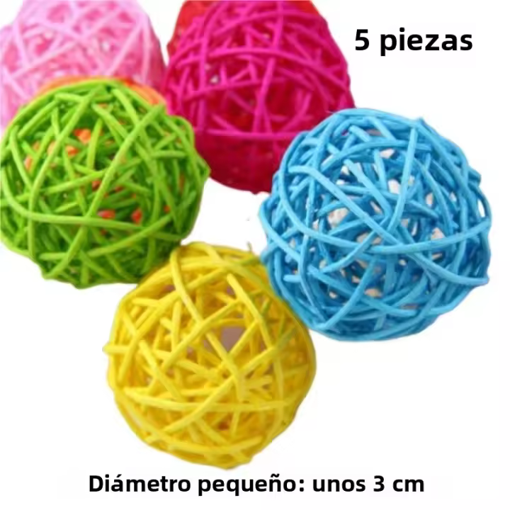 Juguete Para Aves De Compañía Bola De Madera Para Morder Para Periquitos Budgerigar Cacatúa Y Otros Pequeños Pájaros Juguetes Para Cages - 1