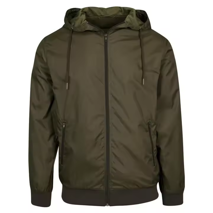 Build Your Brand Chaqueta Windrunner Verde - 1