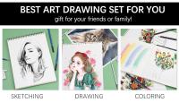 Set De Dibujo 76 Piezas Kit De Bocetos Incluye Libro De Pintura Acuática Colores Metálicos Y Herramientas De Dibujo Para Artistas Principiantes Y Profesionales - details 8